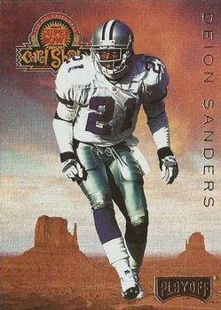 1996 Playoff Super Bowl Card Show #1 Deion Sanders Front