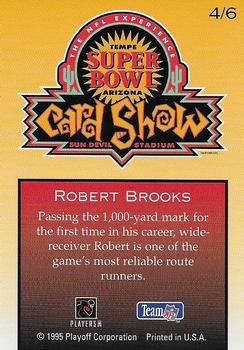 1996 Playoff Super Bowl Card Show #4 Robert Brooks Back
