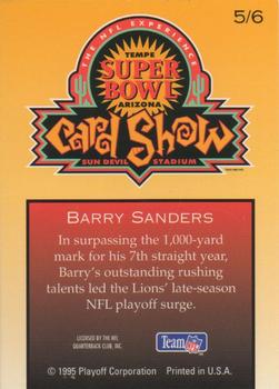 1996 Playoff Super Bowl Card Show #5 Barry Sanders Back