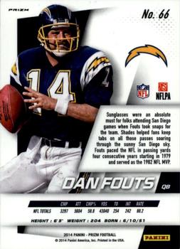 2014 Panini Prizm - Red White And Blue Prizm #66 Dan Fouts Back