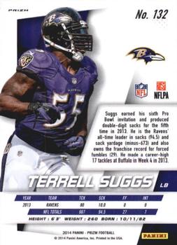 2014 Panini Prizm - Red White And Blue Prizm #132 Terrell Suggs Back