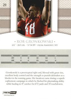 2010 Press Pass PE #21 Rob Gronkowski  Back