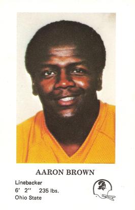 1980 Tampa Bay Buccaneers Police #NNO Aaron Brown Front