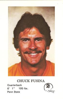 1980 Tampa Bay Buccaneers Police #NNO Chuck Fusina Front