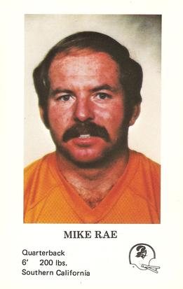 1980 Tampa Bay Buccaneers Police #NNO Mike Rae Front