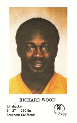 1980 Tampa Bay Buccaneers Police #NNO Richard Wood Front