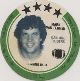1981 Holsum Discs #NNO Mark Van Eeghen Front