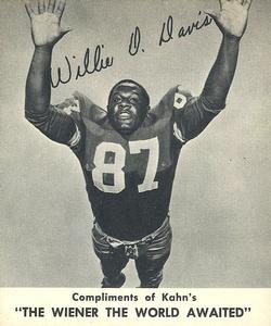 1960 Kahn's Wieners #NNO Willie Davis Front