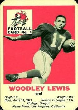 1960 Mayrose Franks St. Louis Cardinals #4 Woodley Lewis Front