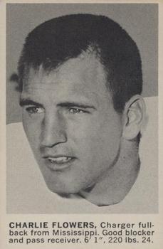 1961 Golden Tulip San Diego Chargers #NNO Charlie Flowers Front