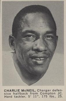 1961 Golden Tulip San Diego Chargers #NNO Charlie McNeil Front