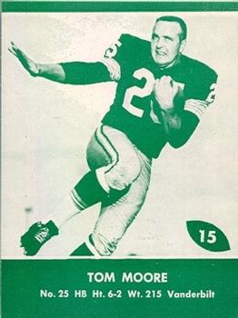 1961 Lake to Lake Green Bay Packers #15 Tom Moore Front