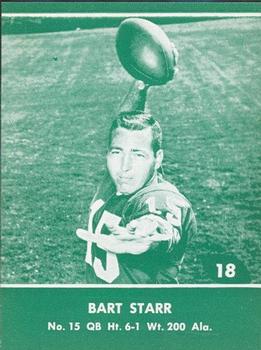 1961 Lake to Lake Green Bay Packers #18 Bart Starr Front
