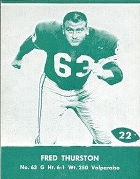 1961 Lake to Lake Green Bay Packers #22 Fred Thurston Front