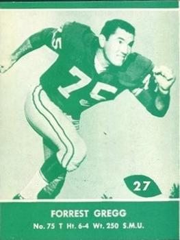 1961 Lake to Lake Green Bay Packers #27 Forrest Gregg Front