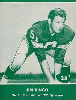1961 Lake to Lake Green Bay Packers #28 Jim Ringo Front