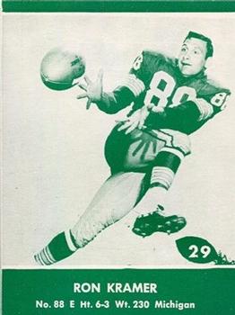 1961 Lake to Lake Green Bay Packers #29 Ron Kramer Front