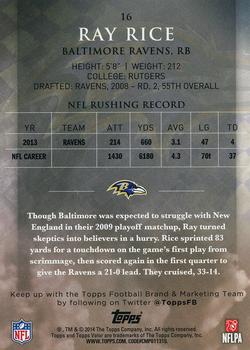 2014 Topps Valor - Strength #16 Ray Rice Back