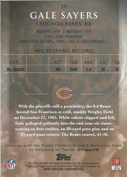 2014 Topps Valor - Glory #19 Gale Sayers Back