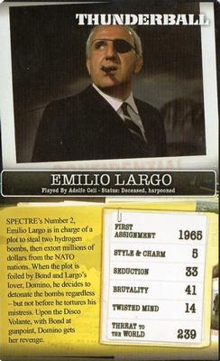 2008 Top Trumps Limited Editions 007 The Best of James Bond #NNO Emilio Largo Front