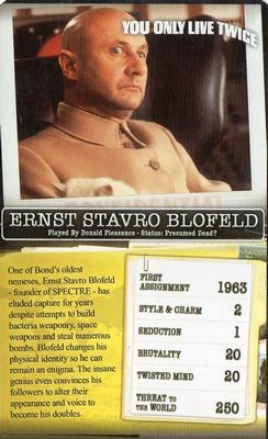 2008 Top Trumps Limited Editions 007 The Best of James Bond #NNO Ernst Stavro Blofeld Front