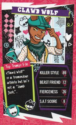 2013 Top Trumps Monster High Minis #NNO Clawd Wolf Front