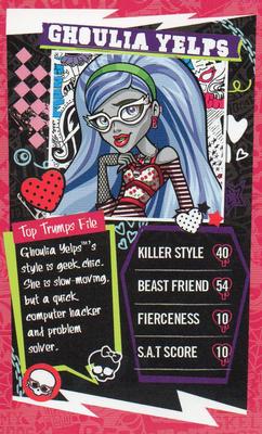 2013 Top Trumps Monster High Minis #NNO Ghoulia Yelps Front