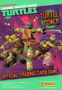 2013 Panini Teenage Mutant Ninja Turtles Turtle Power TCG #1 Leo Back