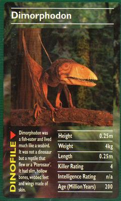 2003 Top Trumps Dinosaurs #NNO Dimorphodon Front