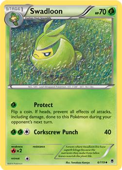 2014 Pokemon XY Phantom Forces #6 Swadloon Front