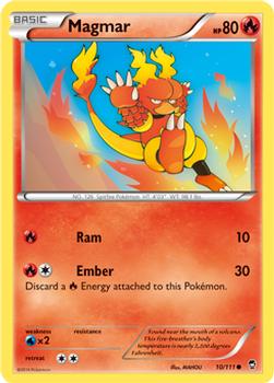2014 Pokemon XY Furious Fists #10 Magmar Front