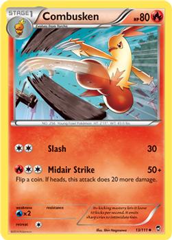 2014 Pokemon XY Furious Fists #13 Combusken Front