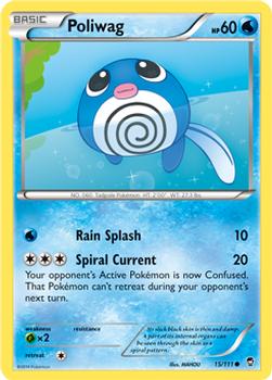 2014 Pokemon XY Furious Fists #15 Poliwag Front