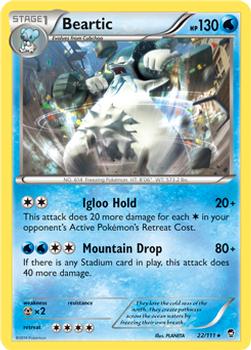 2014 Pokemon XY Furious Fists #22 Beartic Front