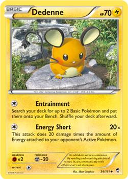 2014 Pokemon XY Furious Fists #34 Dedenne Front