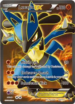 2014 Pokemon XY Furious Fists #107 Lucario EX Front