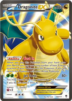 2014 Pokemon XY Furious Fists #108 Dragonite EX Front