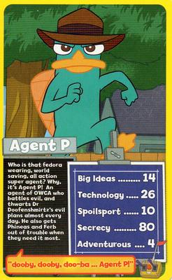 2010 Top Trumps Specials Phineas and Ferb #NNO Agent P Front