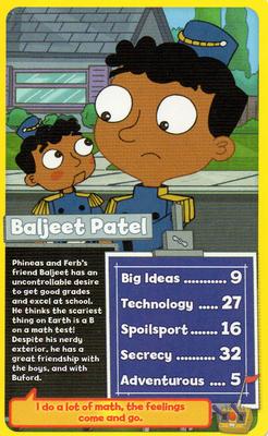 2010 Top Trumps Specials Phineas and Ferb #NNO Baljeet Patel Front