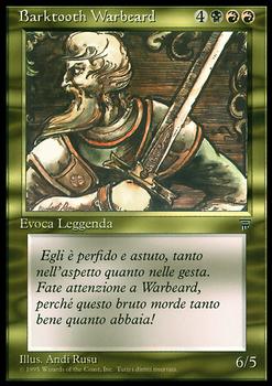 1994 Magic the Gathering Legends Italian #NNO Barktooth Warbeard Front