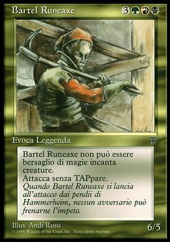 1994 Magic the Gathering Legends Italian #NNO Bartel Runeaxe Front