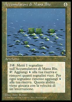 1994 Magic the Gathering Legends Italian #NNO Accumulatore di Mana Blu Front