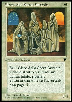 1994 Magic the Gathering Legends Italian #NNO Clero della Sacra Aureola Front
