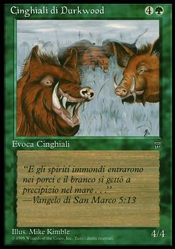 1994 Magic the Gathering Legends Italian #NNO Cinghiali di Durkwood Front