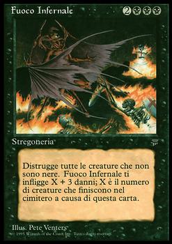 1994 Magic the Gathering Legends Italian #NNO Fuoco Infernale Front
