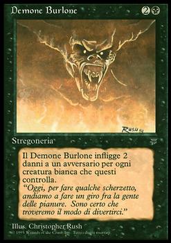 1994 Magic the Gathering Legends Italian #NNO Demone Burlone Front