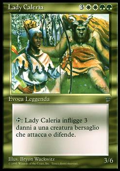 1994 Magic the Gathering Legends Italian #NNO Lady Caleria Front