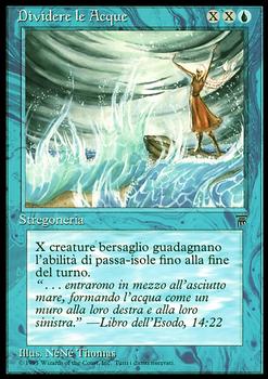 1994 Magic the Gathering Legends Italian #NNO Dividere le Acque Front