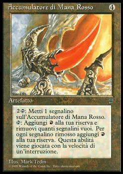 1994 Magic the Gathering Legends Italian #NNO Accumulatore di Mana Rosso Front