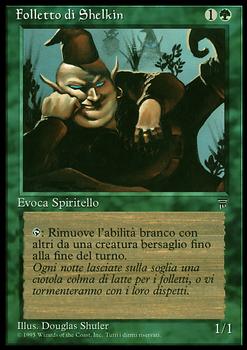 1994 Magic the Gathering Legends Italian #NNO Folletto di Shelkin Front